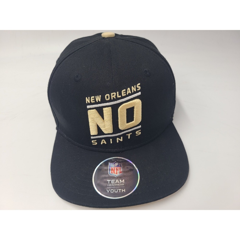 Youth New Orleans‎ Saints NFL Team Apparel Snapback Hat Cap NFL Football Black